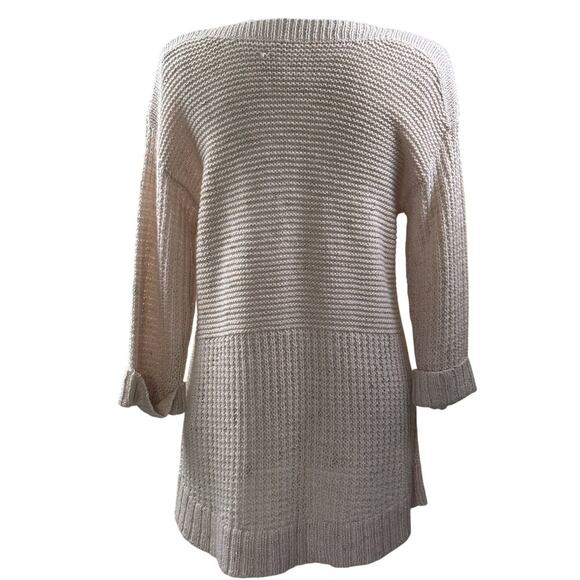 Chico's blush sparkle sweater, textured, sparkly, quiet luxury, neutral, relaxed - Picture 3 of 6
